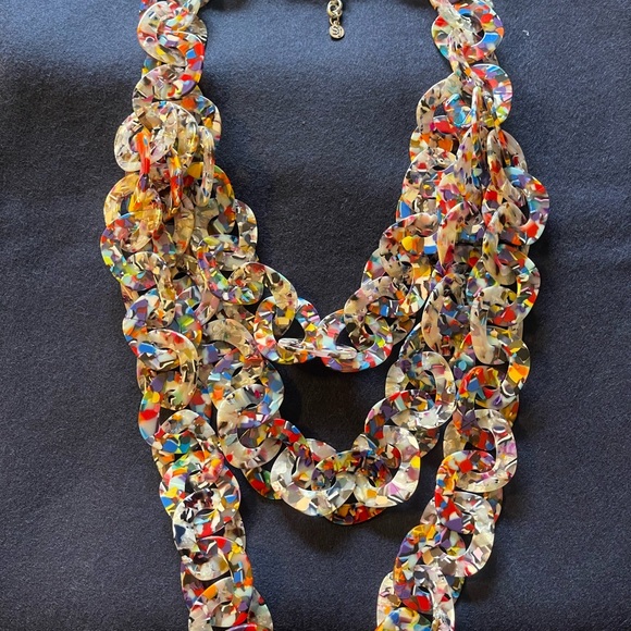 Sassy Jones Jewelry - Sassy Jones Multicolor Resin Link Statement Necklace